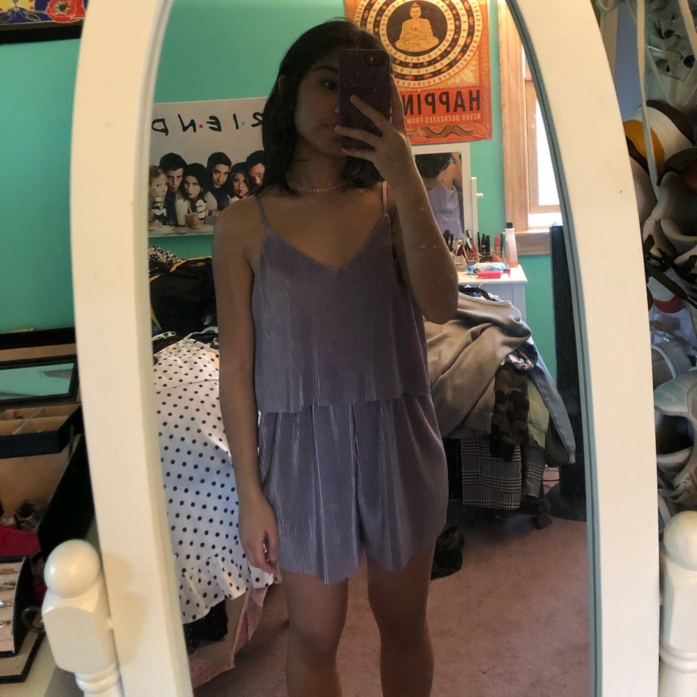pleated romper